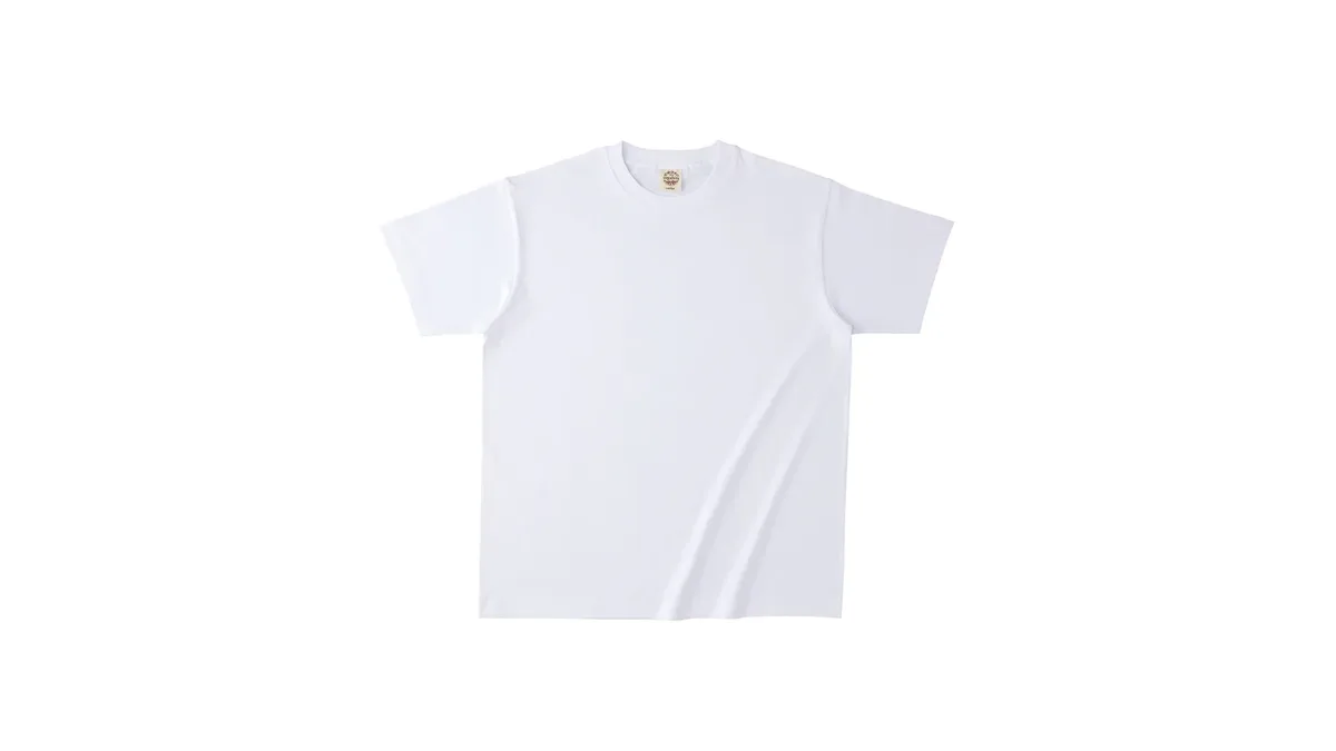 オーガニックコットンTシャツの平置き